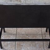 1950s metal and glass coffee table