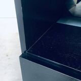 Brutalist Black Ebonised Dry Bar Cabinet, Belgium, 1970s