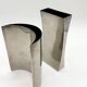 Paire de vases sculpturaux en aluminium, 1980s