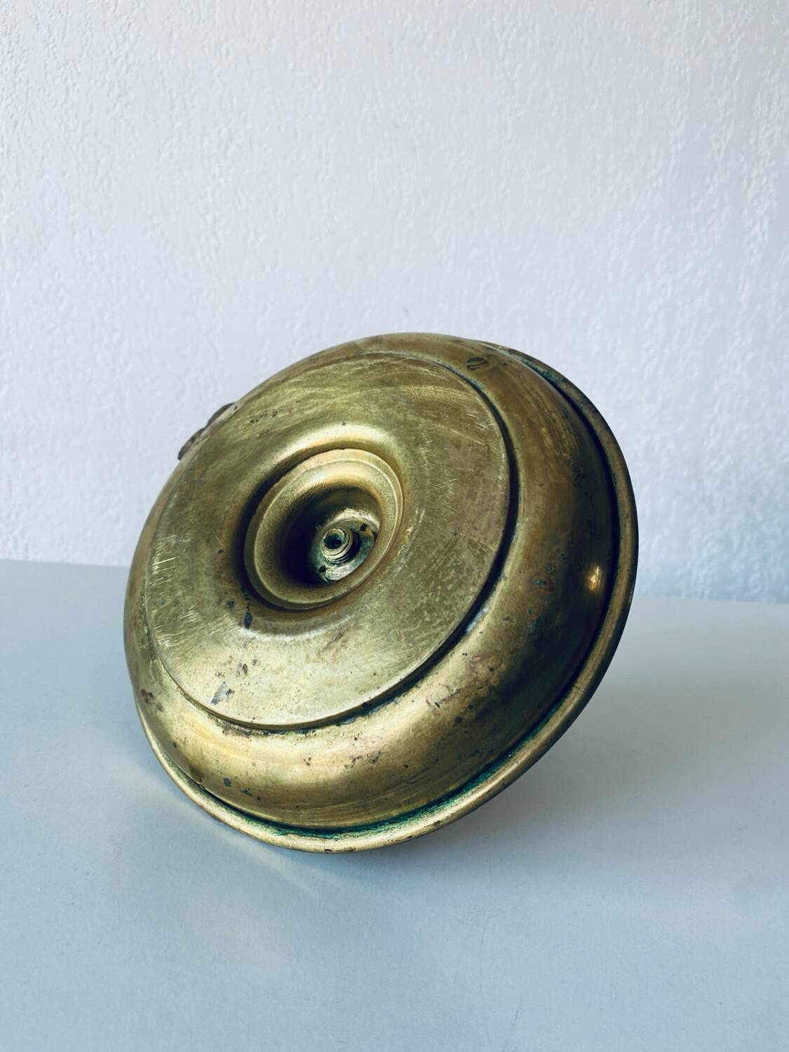 Antique brass candle holder