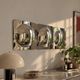 Lot de 3 miroirs convexes carrés chromés – design Space Age