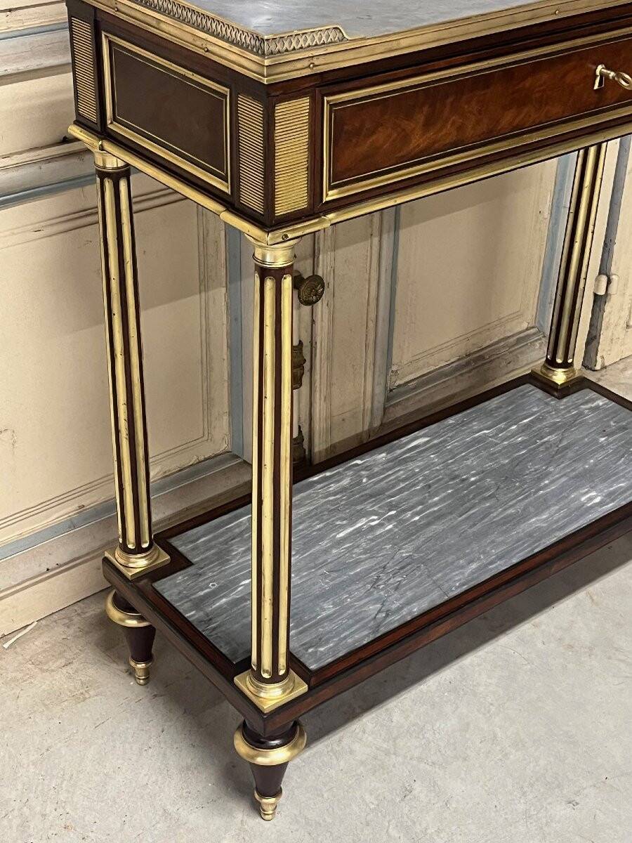 Small mahogany console table, Louis XVI period