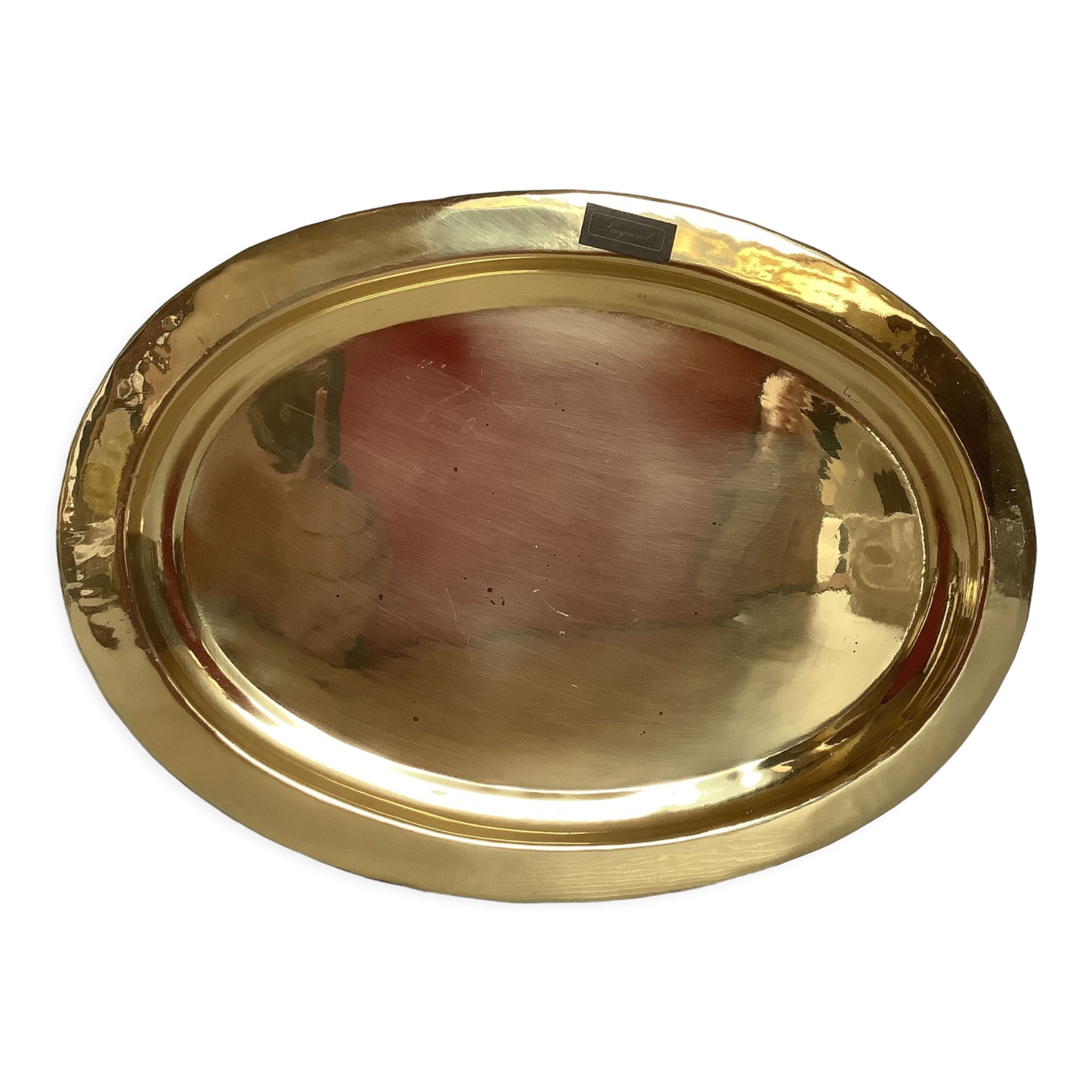 Oval brass tray