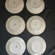 6 antique deep plates in porcelain