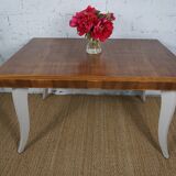 Dining table with art deco extensions revamped curved legs