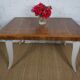 Dining table with art deco extensions revamped curved legs