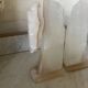 Pair of vintage onyx horse head bookends