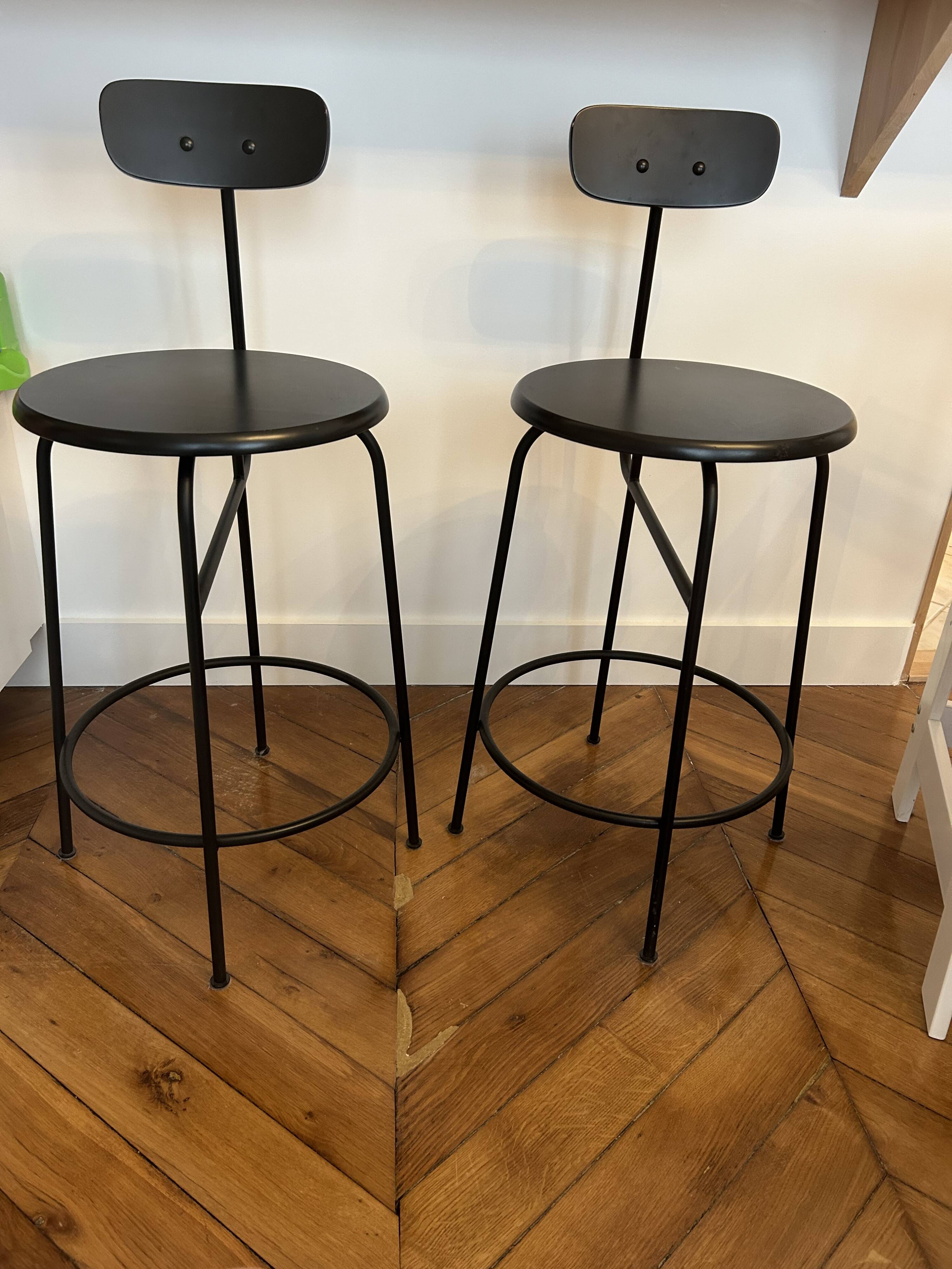 Set of Audo Afteroom designer bar chairs / stools 63 cm