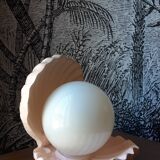 Salmon pink shell lamp