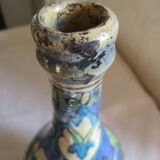 Vase antique en grès déco fleurs