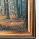 Antique original forest landscape oil painting c. 1910
