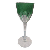Verre à vin en cristal Baccarat modèle Genova doublé vert