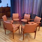 Set of six Diplomat armchairs, model 209 by Finn Juhl, Cado, 1960s