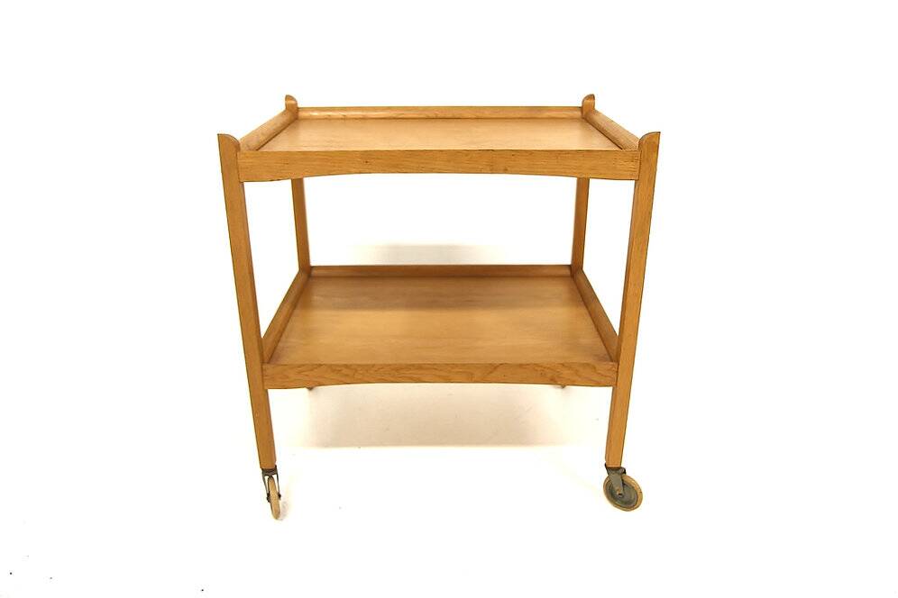 Scandinavian oak serving cart, Sweden, 1960