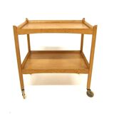 Scandinavian oak serving cart, Sweden, 1960
