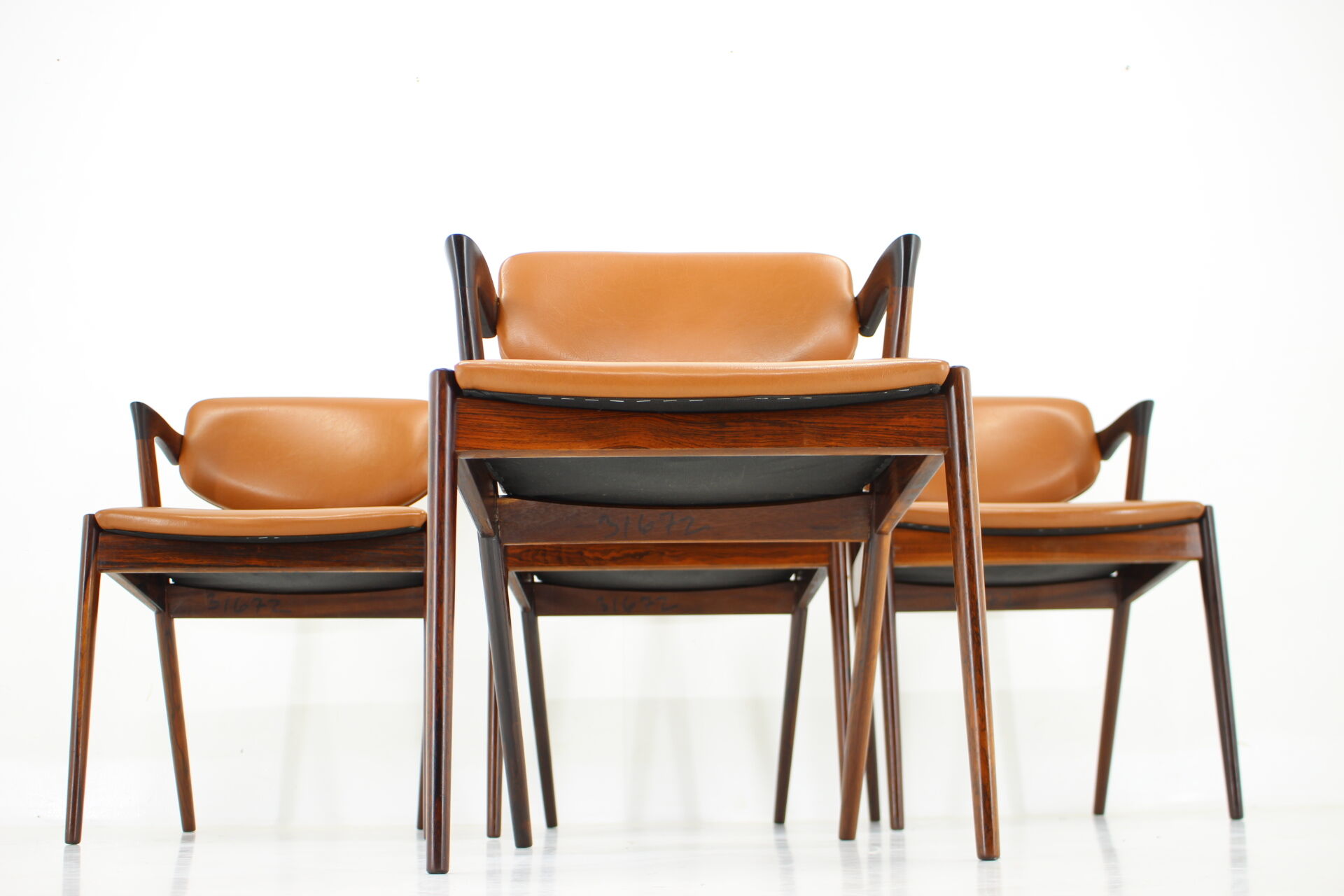 1960s Kai Kristiansen Model 42 Dining Chairs in Palisander, set of 4