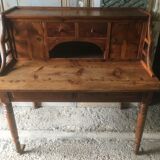 Pitch pine tiered desk