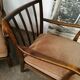 Pair of art deco velvet armchairs