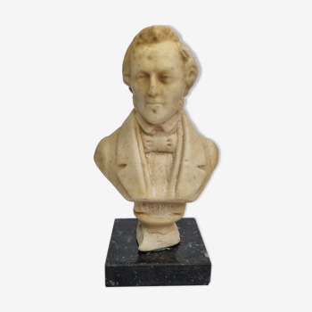 Buste en cire du compositeur Frédéric Chopin, 16 cm