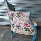 Louis XV style armchair and footstool