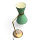 Vintage 1950s Diabolo desk lamp – celadon green & brass