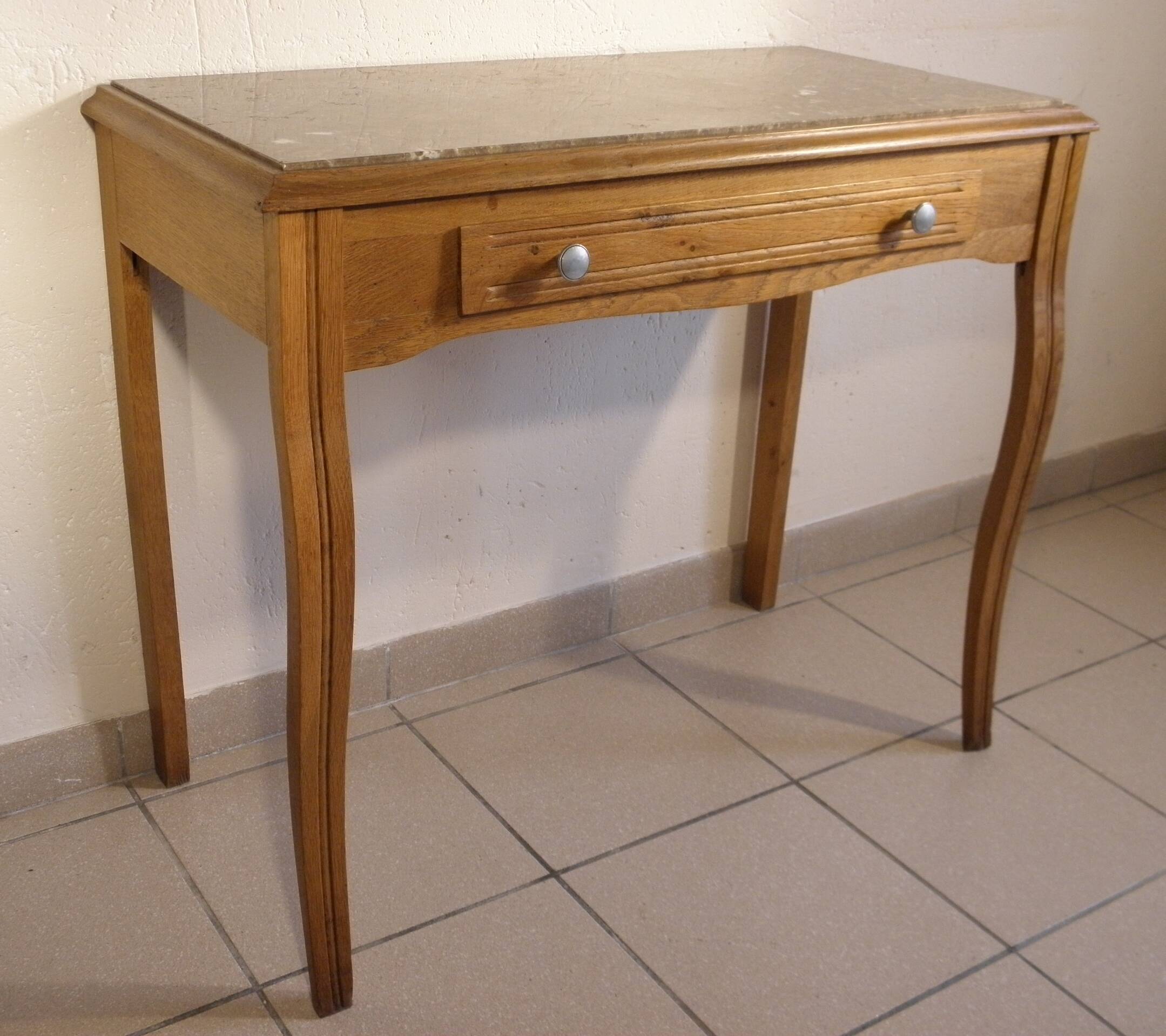 Console, desserte bois et marbre art deco - annees 30