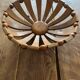 Art deco fruit bowl in olive wood