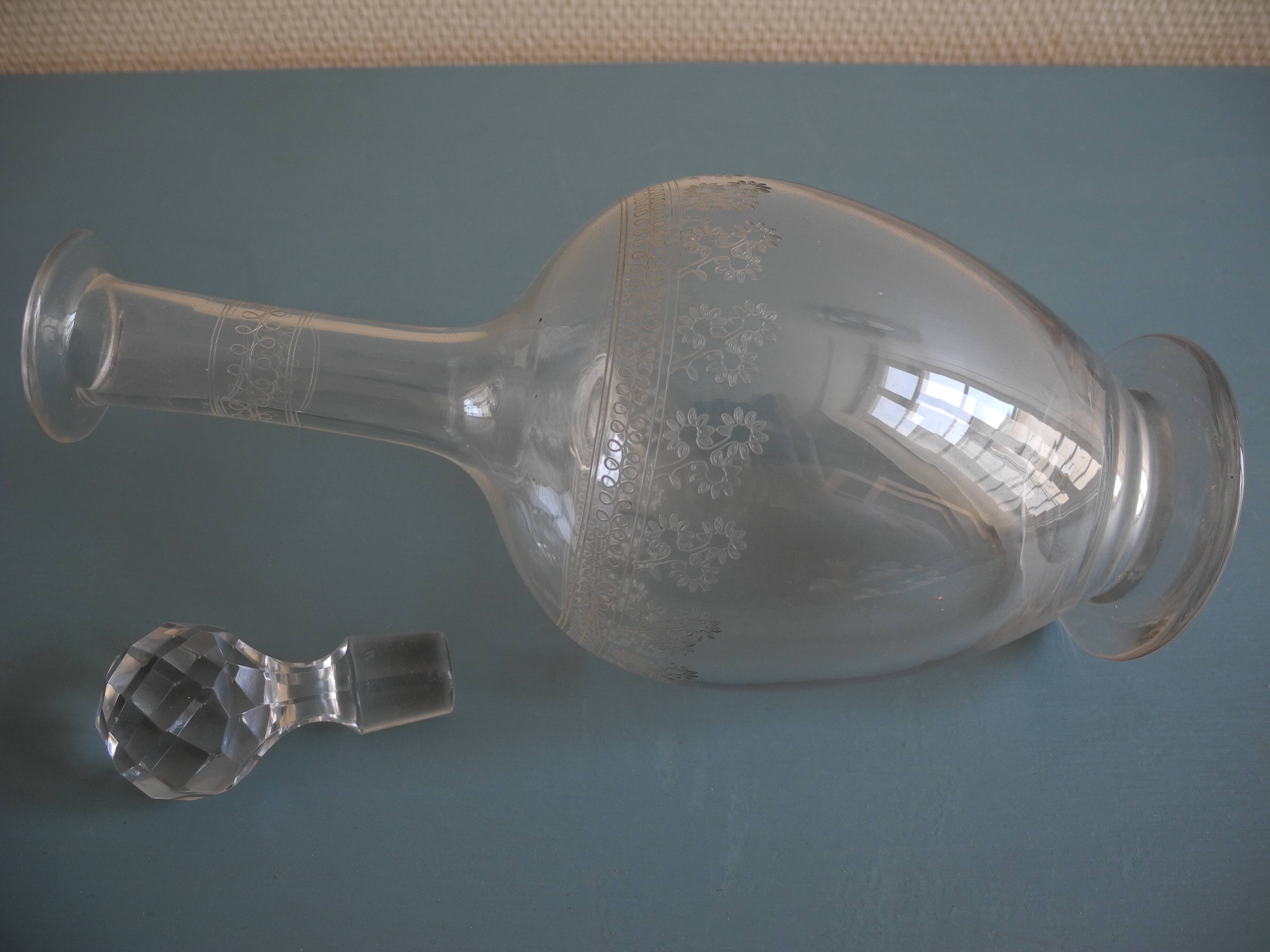 Crystal wine carafe Baccarat Pompadour antique crystal wine decanter