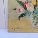 Huile sur carton Tulipes et Myosotis Latallerie-beurier