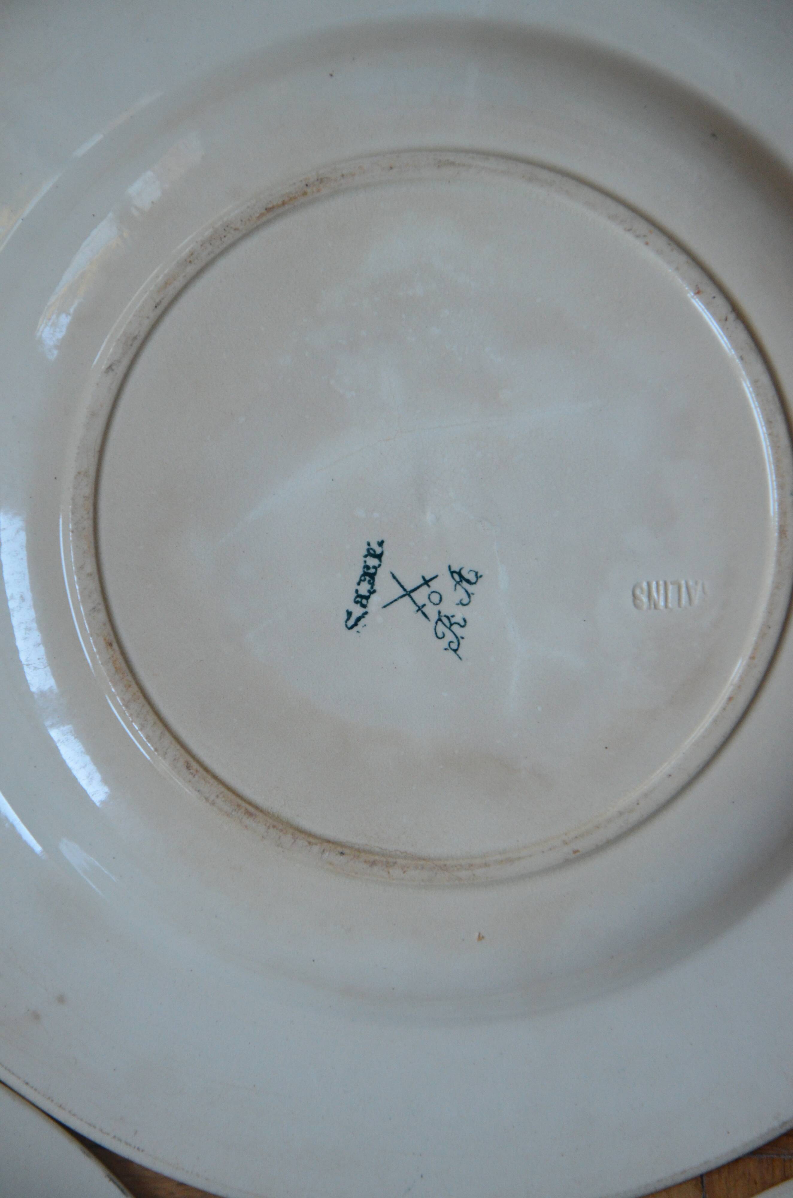 Lot 6 plates old creves Saxony