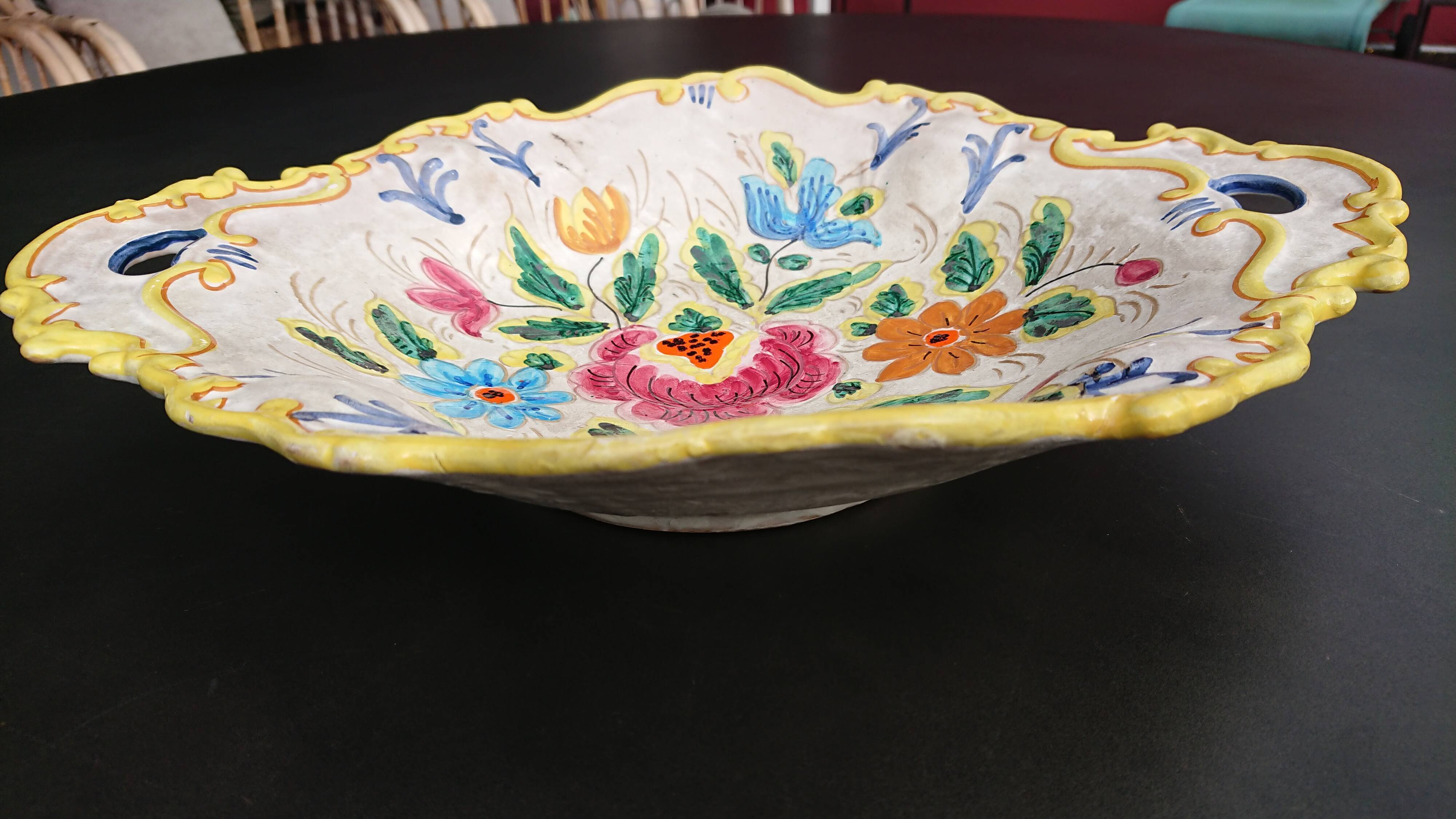 Hand-painted open dish