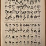 Lithograph engraving on hats from 1897