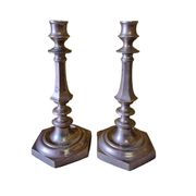 Pair of french brass candlesticks, 2nd half of the 19th century