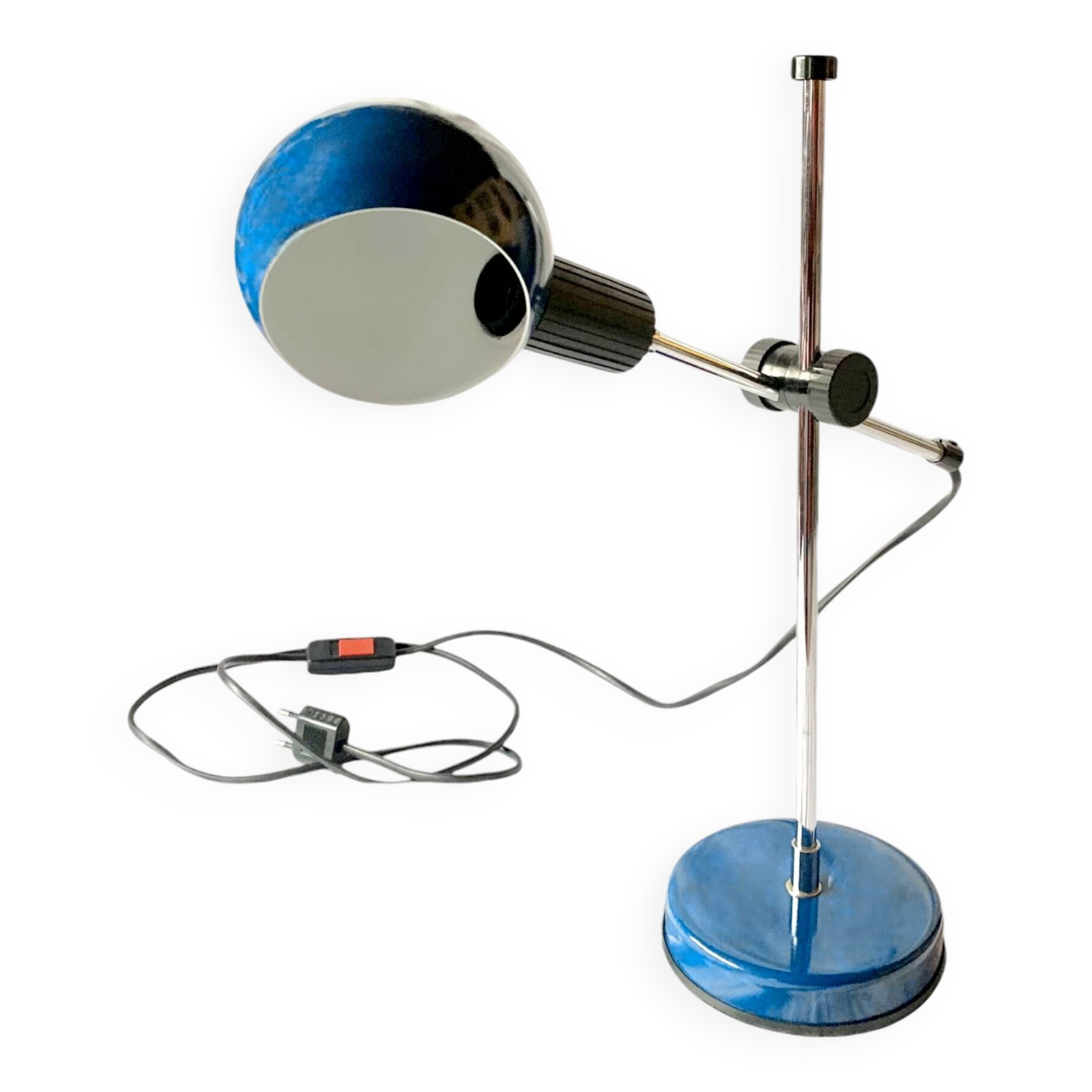 Lampe de bureau Eyeball bleue Veneta Lumi