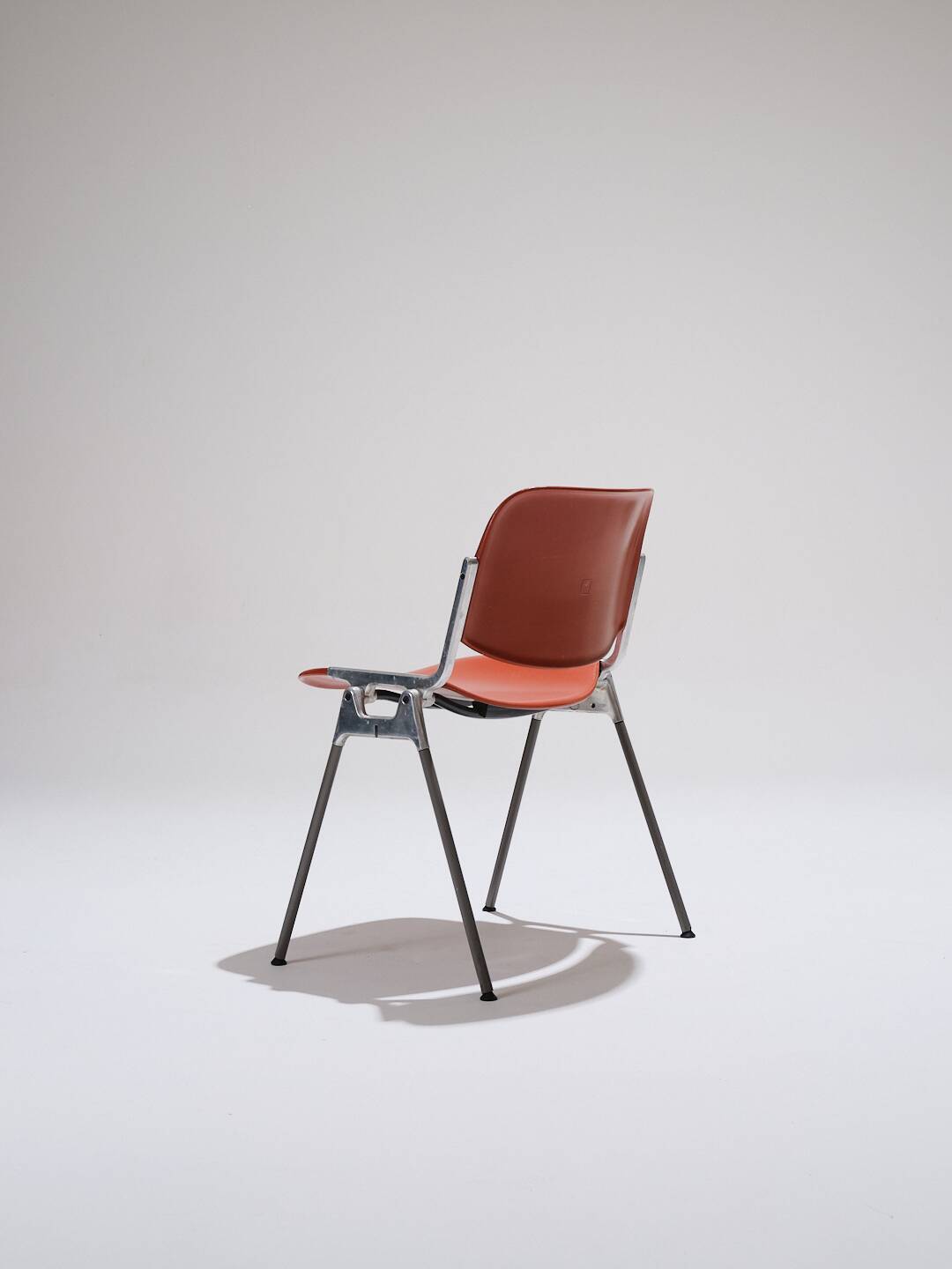 Set de 4 chaises empilables dsc 106 orange, Castelli, G. Piretti, 1970s
