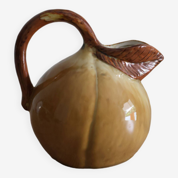 Coloquinte pitcher in glazed ceramic 60s/70s