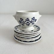 7 pieces of antique earthenware tea set