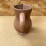 Antique VILLENAUXE Champagne Pitcher in Beige Ceramic Vintage