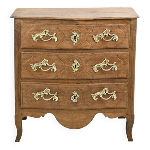 Commode louis XV en bois - massif