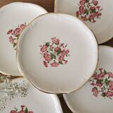 6 gien dessert plates, liseron