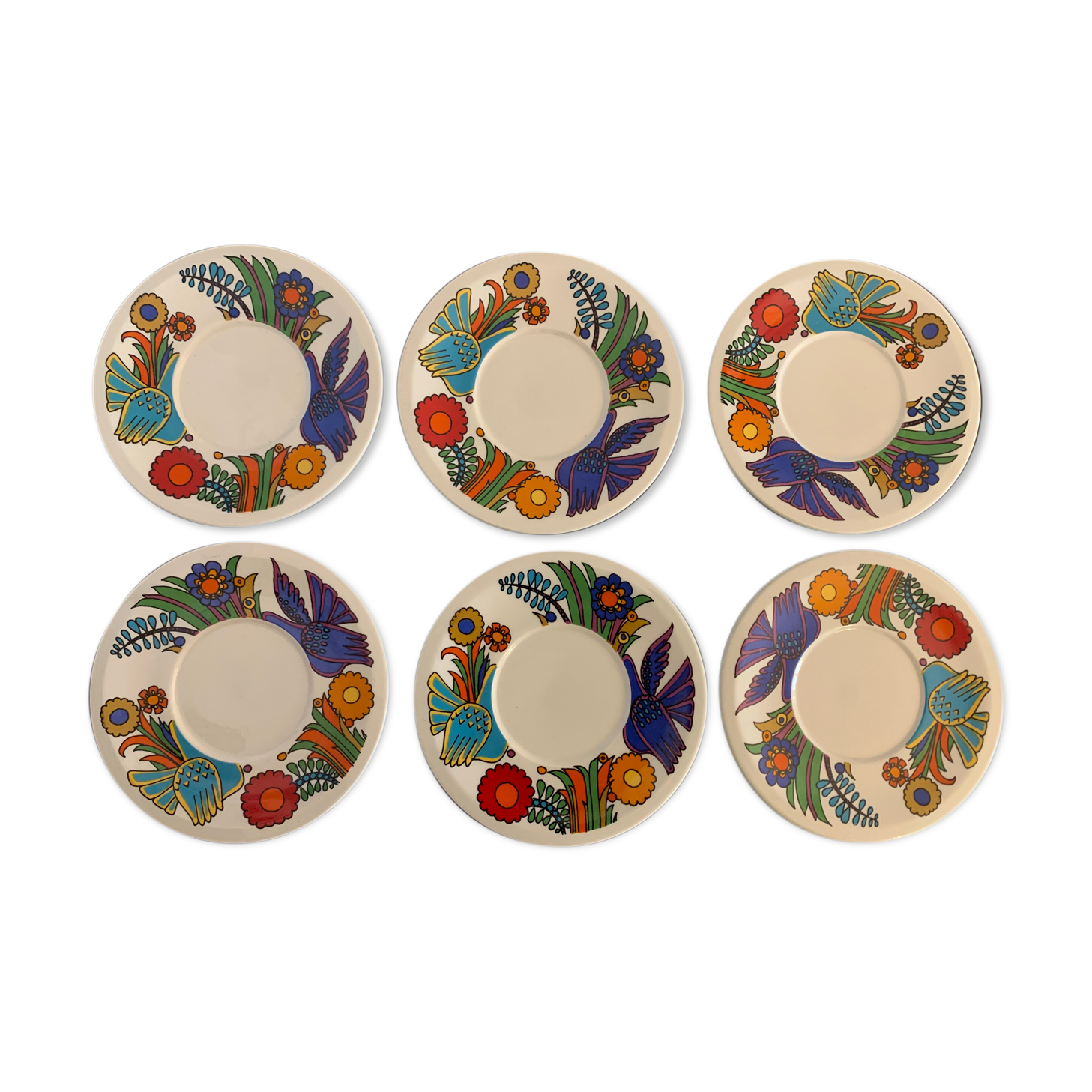6 plates or under cups Villeroy and Boch, Acapulco model