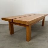 Solid elm wood coffee table 60s