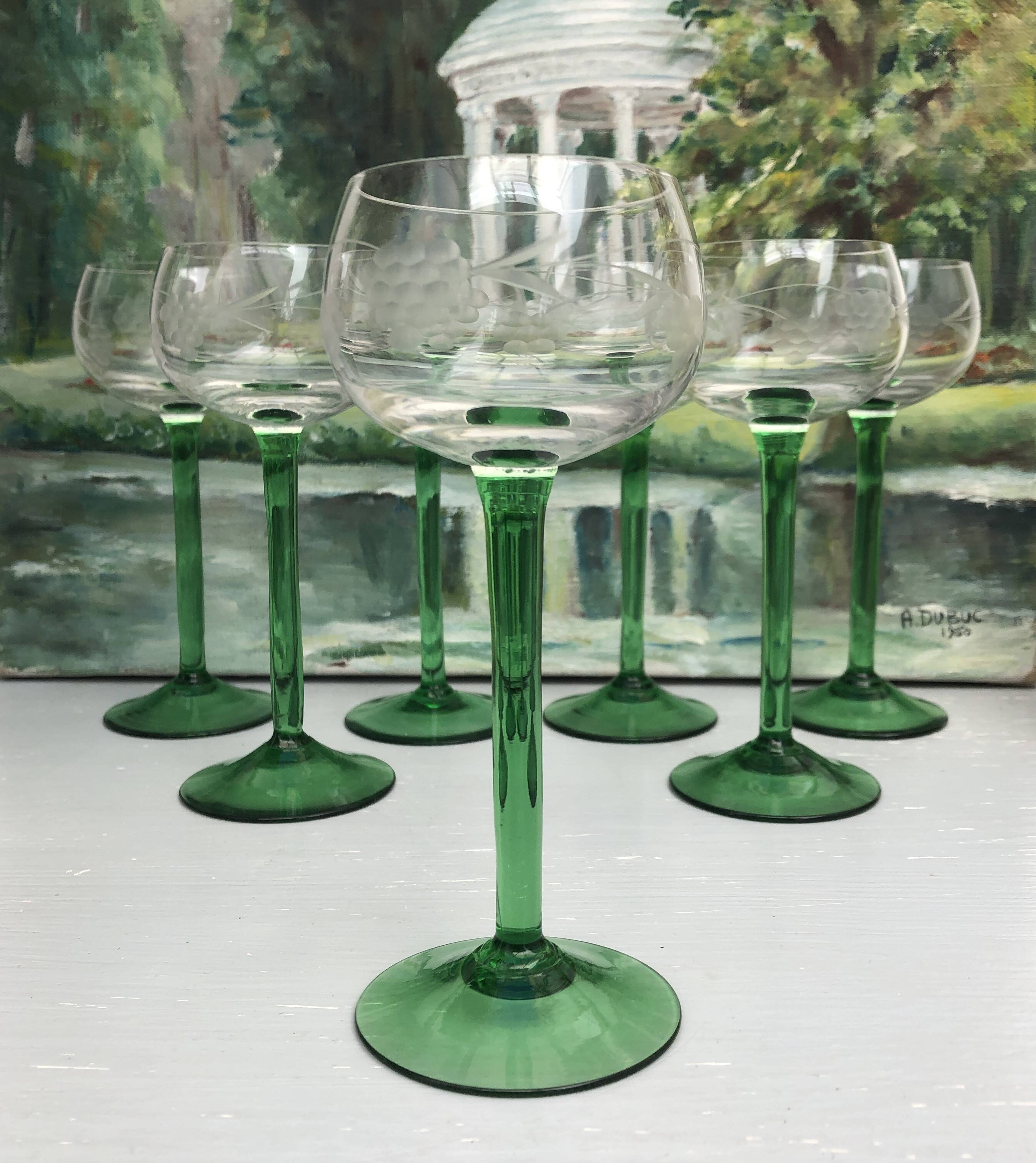 Vintage Alsace wine glass