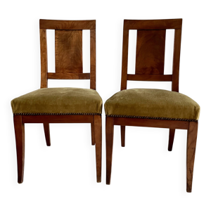 Paire de chaises en bois - directoire