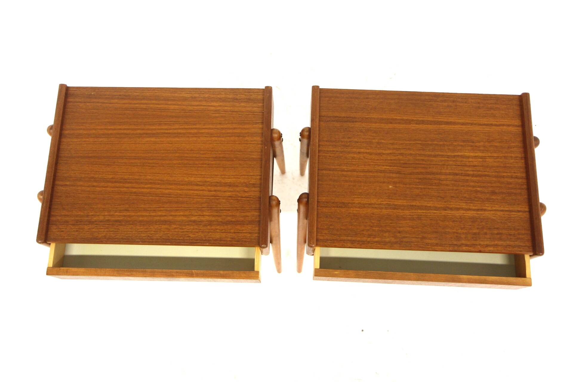 Set of 2 Scandinavian teak bedside tables, Carlström, Sweden, 1960