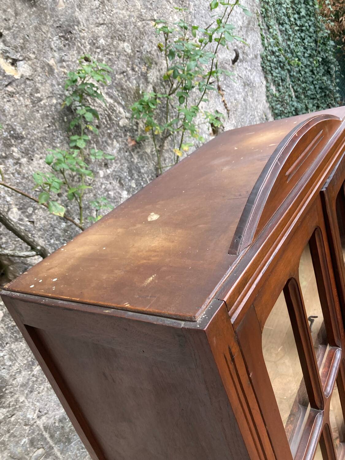 Vintage glass-fronted cabinet