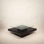 Coffee table with pecari leather base by Tito Agnoli for Caleido, 1970
