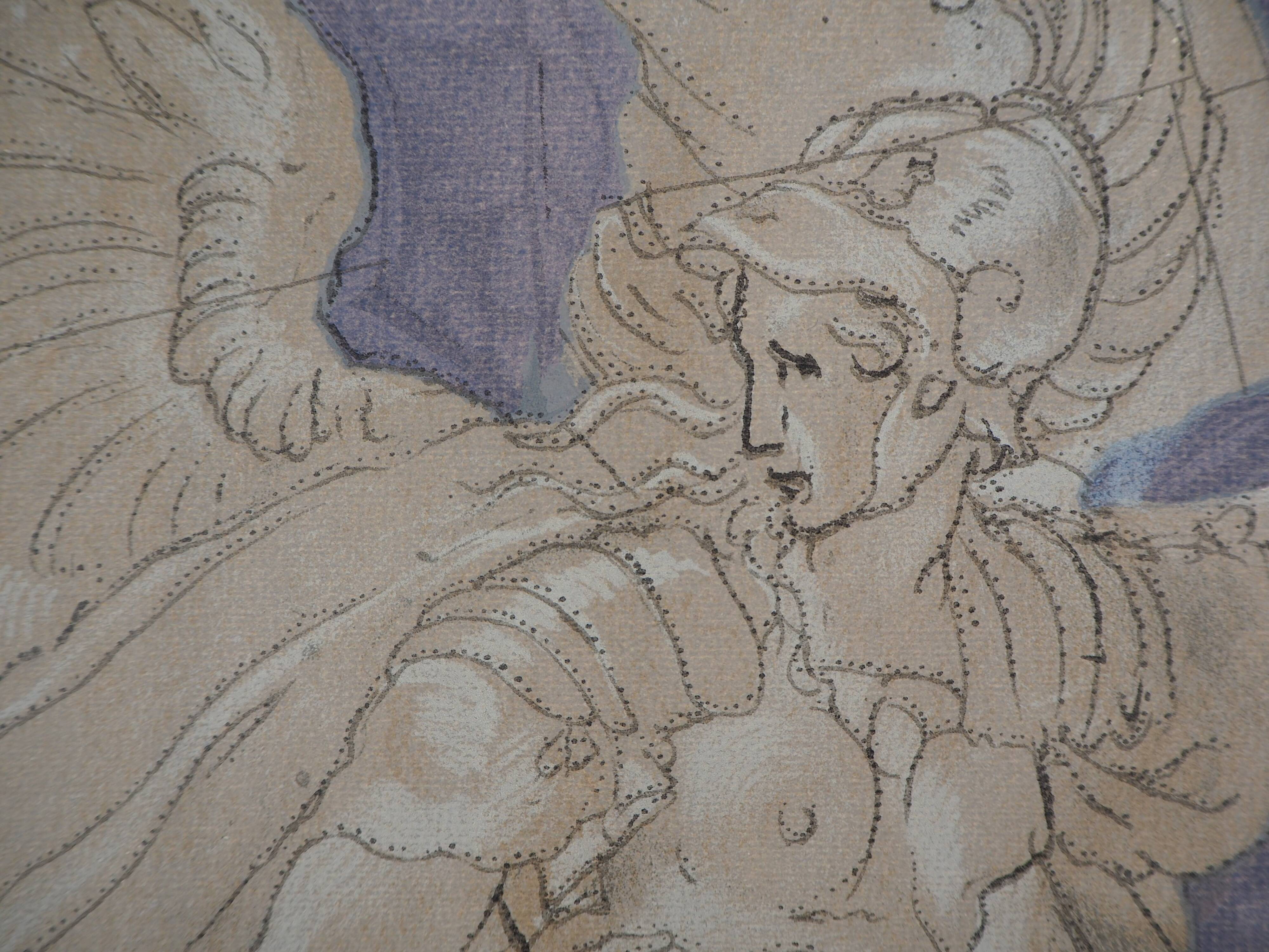 Niccolo dell'abate: angel of victory - lithograph