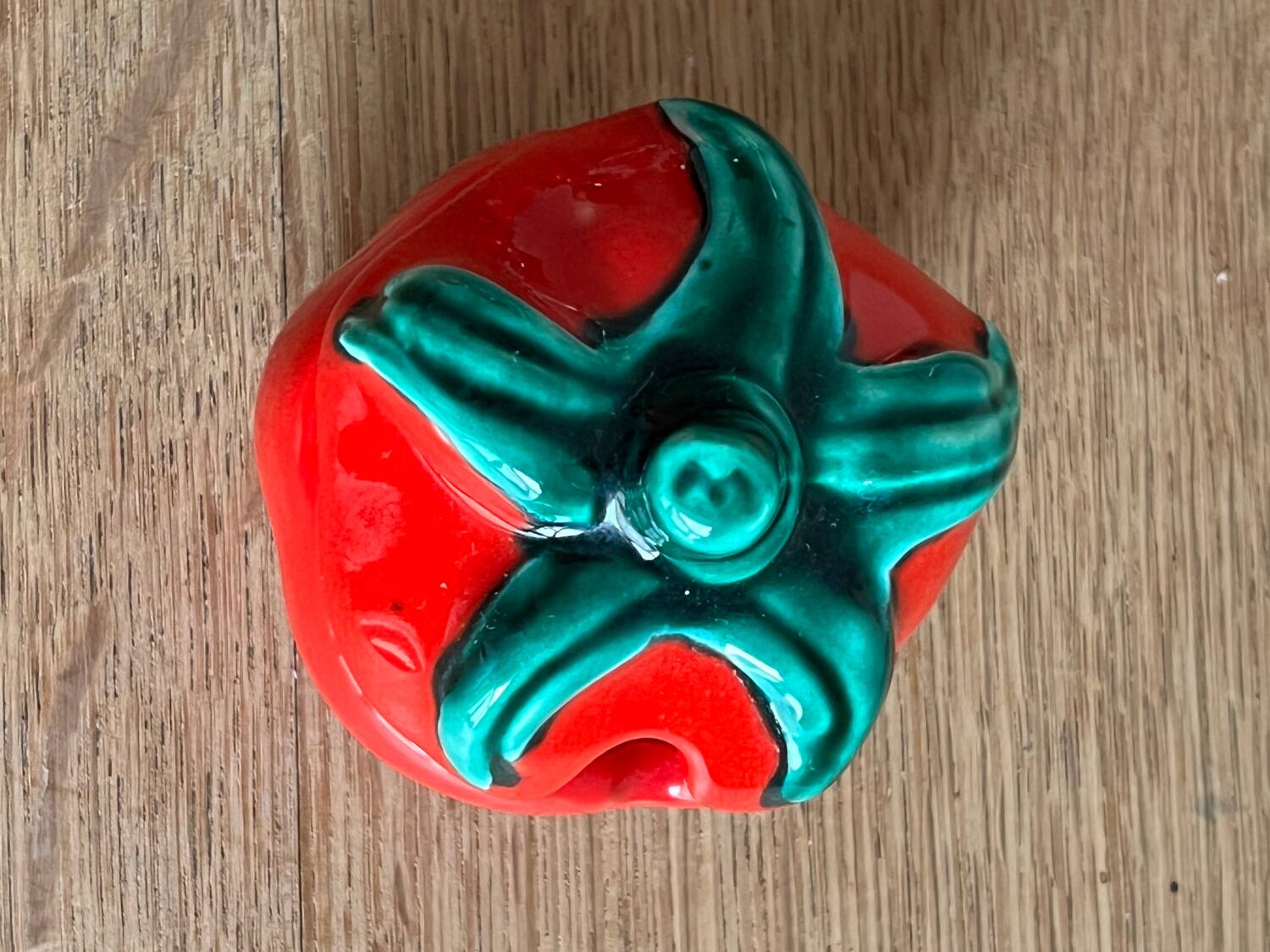 Barbotine set Salt shaker pepper shaker mustard pot