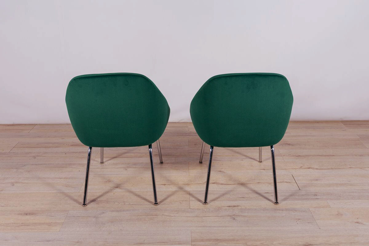 Armchairs chrome and fabric , 1960